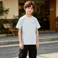 thumbnail image 6 of Muscularfit Raglan T Shirts for Boys Active Fit Quick-Dry Boys Athletic Shirts Swim Shirt T-Shirts Graphic Tees Blue Short Sleeve Pull-On Crew Neck Big Brother Shirt,7-8 Years, 6 of 7
