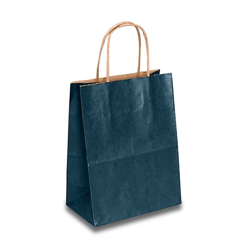 Navy Blue Handle Gift Bags 16" X 12" Quantity 25 by Paper Mart