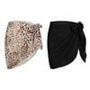 2 Pcs Black and Leopard