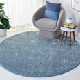 thumbnail image 2 of SAFAVIEH Tahoe Joey Modern Shag Area Rug, 6'7" x 6'7" Round, Blue, 2 of 8