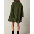 thumbnail image 3 of Womens Oversized Sweatshirt Dress Long Sleeve Crewneck Pullover Tops Relaxed Fit Sweatshirts Mini Dress, 3 of 5