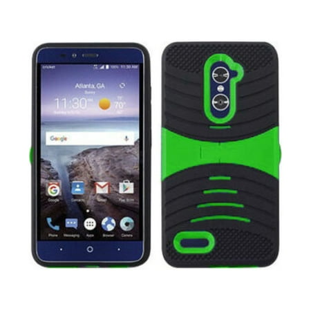For ZTE Z MAX Pro / Carry Z981 / Blade X Max Z983 U-Stand Kickstand Phone Cover Case - Black Green