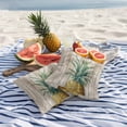 thumbnail image 5 of Retro Pineapple Outdoor Pillow Covers Pack of 2 Summer Style Yellow Fruit Leaf Wood Grain Waterproof Throw Pillow Covers Decorative Cushion Cases for Patio Garden Tent Balcony Couch 20x20 inch, 5 of 9