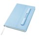 thumbnail image 1 of Paquete 40 piezas Libreta Lyrika con pasta plegable para usar como base azul 14 x 21 cm, 1 of 5