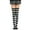 Gray + Black Wide Stripe, variant on Xinyolin Sweet Women Stripe Thigh High Over The Knee Stockings Stretch Long Cosplay Socks