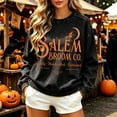 thumbnail image 2 of Womens Oversized Crew Neck Pullover Vintage Broom Witch Graphic Sweatshirt Loose Fit Casual Fall Halloween Apparel Black XXXL, 2 of 7