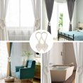 thumbnail image 4 of 4pcs Bohemian Leaf Tassel Curtain Raffle Holder, Adjustable Polyester Rope with Wooden Beads, Boho Style Decorative Curtain Clamps for Bedroom, Living Room, Kitchen, 4 of 6