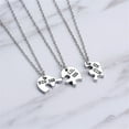thumbnail image 4 of Stainless Steel 3-Piece Puzzle Heart Necklace - Family Friendship Jewelry for Sisters & Friends, 4 of 7