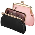 thumbnail image 1 of Monedero pequeño de cuero PU para mujer, minibilletera portátil de viaje con cierre, 2 uds., 1 of 5