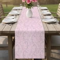 thumbnail image 4 of Pink Branches Table Runner - 108 Inch Long Vintage Art Farmhouse Cotton and Linen Blended Dress Scarves Farmhouse Table Runner for Kitchen Dining, Coffee Table, 13" x 108", 4 of 8