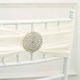 thumbnail image 3 of BalsaCircle 3" Metal Silver Rhinestones Flower Brooch Chair Sash Pin Party Events Reception Decorations Supplies, 3 of 8