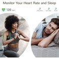thumbnail image 4 of Smart Watch, Fitness Tracker with Heart Rate Monitor, Activity Tracker with 1.3 Inch Touch Screen, IP68 Waterproof Pedometer Smartwatch with Sleep Monitor, Step Counter for Women and Men, 4 of 6