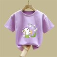 thumbnail image 6 of Bixock Toddler Girls Shirts Kids Crew Neck Graphic Tee Short Sleeve Cute T Shirts Casual Pullover Tops for Girls Summer Clothes 2-13Years, 6 of 7