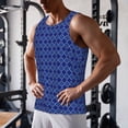 thumbnail image 5 of Pofeuu Blue Lantern Shapes Print Men's Workout Tank Tops Sleeveless Muscle Gym Shirt Quick Dry-3X-Large, 5 of 7