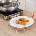 thumbnail image 2 of MasteelfCA Stainless Steel Semicircle Steamer Rack Frying Oil Draining Silver Rack Stand Useful Kitchen Gadget, 2 of 7