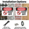thumbnail image 3 of Keep Off OSHA Danger Aluminum Sign 10 Inch x 7 Inch - 5 Pack, 3 of 8