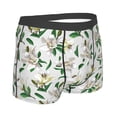 thumbnail image 4 of Uemuo Lilies Flowers Pattern Men's Boxer Briefs,Trunk Anti-Chafing,Comfortable, Durable, and Stylish Underwear-Large, 4 of 9