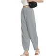 thumbnail image 3 of MINTREUS Womens Baggy Wide Leg Harem Pants Casual Elastic Waisted Palazzo Pants with Pockets, 3 of 7