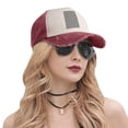 thumbnail image 6 of Checkerboard Chess Baseball Cap Distressed Adjustable Vintage Cotton Denim Hat for Women Men, 6 of 7