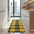 thumbnail image 4 of Yellow Black and Red Checkerboard Checkered Pattern Kitchen Rug Mat,Kitchen Runner Rugs Non Skid Washable,Decorative Kitchen Floor Mats for Kitchen,Sink,Laundry,17"x47.2", 4 of 7