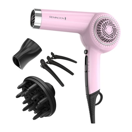Remington Retro Hair Dryer Gift Pack with Cool Shot & 3 Heat/Speed Settings, Pink,