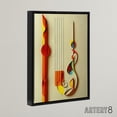 thumbnail image 2 of Abstract Musical Symbols Clefs Music Black Framed Canvas Wall Art Print 18X24", 2 of 4