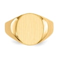 thumbnail image 4 of Solid 14k Yellow Gold 14.0x13mm Closed Back Men's Engravable Monogram Signet Ring Band Size 8.5, 4 of 6