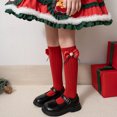 thumbnail image 5 of Kids Crew Socks with Bow Detail, Festive Red Cotton Mid-Calf Ankle Socks for Girls & Boys, Soft Comfortable Holiday Stocking Stuffers Ideal for School, Party, and Winter Season Gift Giving, 5 of 5