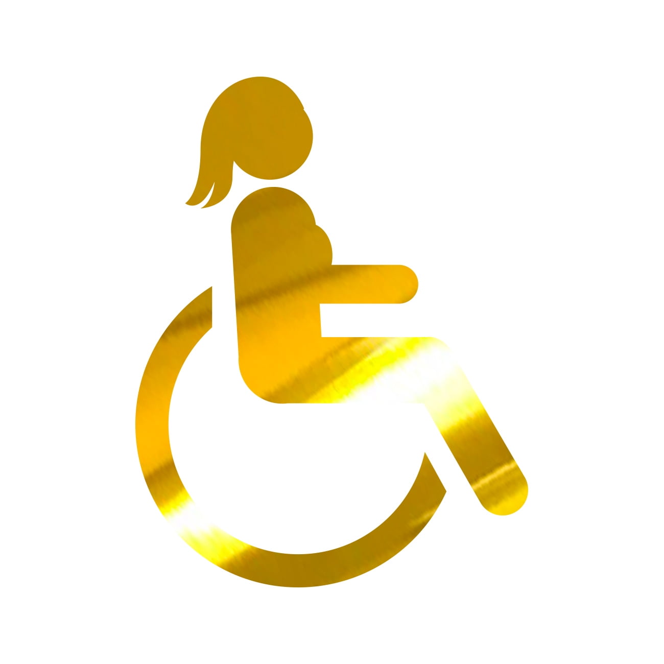 Girl Handicap Sticker Decal Die Cut Self Adhesive Vinyl