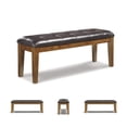 thumbnail image 6 of Bowery Hill Faux Leather Medium Brown Dining Bench Rectangular 49.75" W x 15.5" D x 19" H, 6 of 7