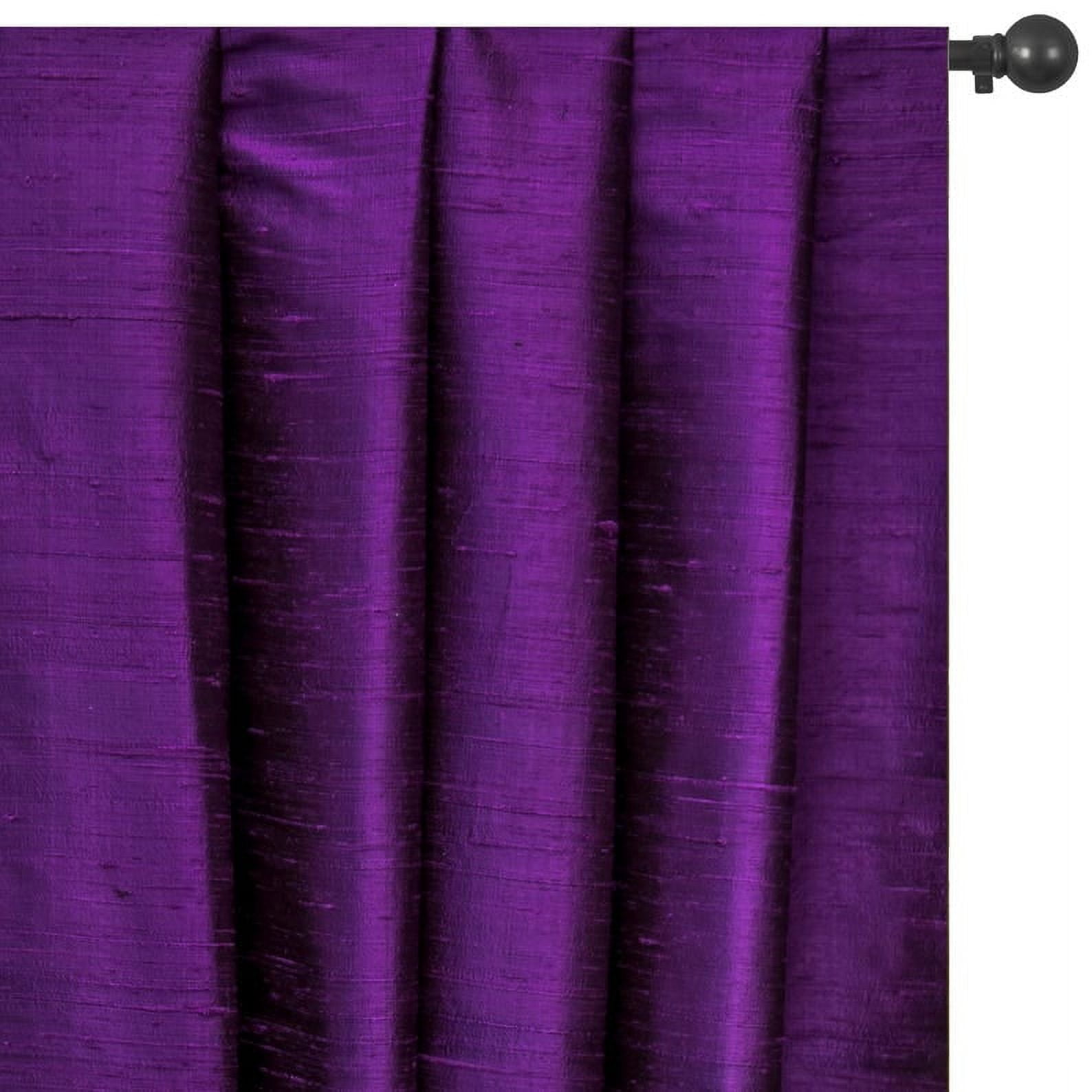 Fabric Mart Direct Bright Purple Fabric by the Yard, 41 inches or 104 cm Width Purple Silk Fabric, 4 Yards 100% Pure Silk Dupioni Fabric, Upholstery Fabric, Fabric For Curtains, Fabric For Pillows