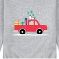 thumbnail image 3 of Peanuts - Snoopy Red Truck - Men's Crew Neck Fleece Pullover, 3 of 6