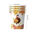 thumbnail image 3 of yulier Thanksgiving Disposable Tableware Set, 10 Pcs Paper Cups, Fall Pumpkin Maple Leaf Turkey Pattern Water Cups, Thanksgiving Party Supplies Dinnerware, 3 of 6