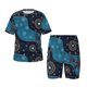 thumbnail image 1 of Fotbe Bohemian Turtle Pijama Estampada de 2 Piezas para Niños – Ropa de Dormir de Manga Corta Cómoda para Niños y Niñas, Camiseta y Shorts de Algodón-X-Large, 1 of 6