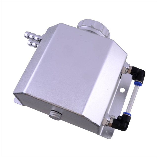 Universal 1L Car Aluminum Square Radiator Coolant Overflow Expansion Bottle Recovery Water Tank Reservoir,1 * Radiator