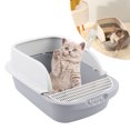 thumbnail image 6 of Cat Litter Box Self Cleaning Anti-splashing Semi-closed Cats Toilet, Grey, 6 of 12