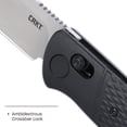thumbnail image 3 of CRKT Counterpart Everyday Carry Folding Knife with Crossbar Lock: 12C27 Steel Plain Edge Blade, Black Glass-Reinforced Nylon Handle, K430KXP, 3 of 5