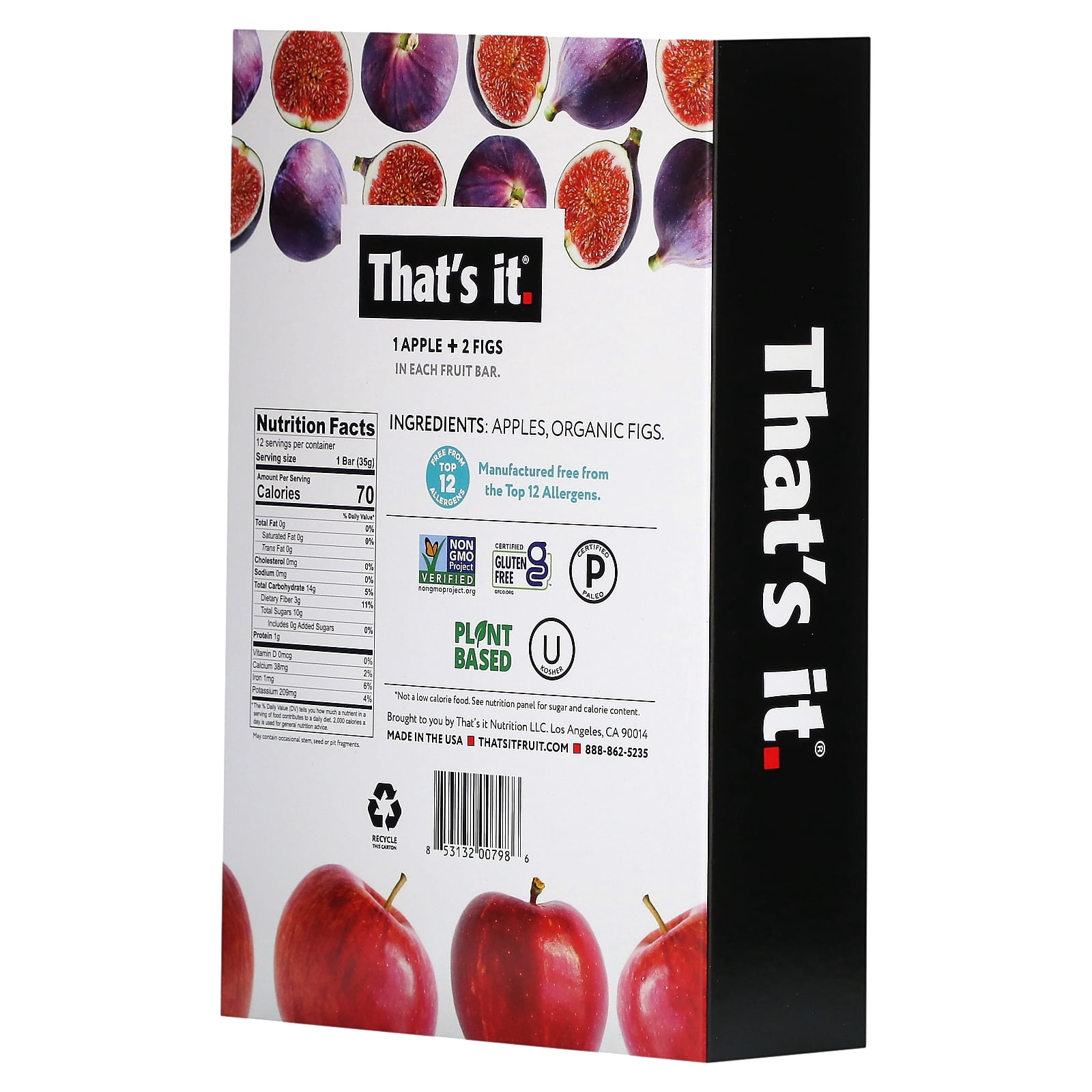 That's it. Apple + Fig Fruit Bars (12 Pack)