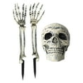 thumbnail image 2 of PRETXORVE Halloween, Halloween Skeleton Prop Human Full Size Skull Hand Garden Model Decor, 2 of 9