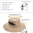 thumbnail image 4 of Sun Hats for Men/Women, Wide Brim Bucket Hat Waterproof Breathable Packable Boonie Hat for Fishing UPF 50 UV Protection, 4 of 8