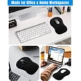 thumbnail image 6 of Wrongduck Ergonomic Mouse Mat with Wrist Rest Memory Foam Cushion Smooth Lycra Surface Non Slip Base Office Computer Desk Pad Black, 6 of 7