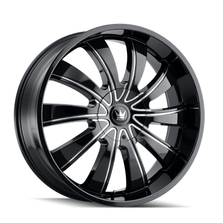 Mazzi Rolla-374 24X9.5 5X127/5X139.7 18Et 87Cb Gloss Black/Milled
