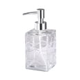 thumbnail image 2 of Bouteilles Distributrices en Verre 400 ml Bouteille Distributrice de Savon Carrée en Verre Transparente Texturée Pompe Rechargeable pour Savon pour les Mains Shampooing Lotion Décoration de Salle de Bain Cuisine (Clair, 1 Pce) par JASKFLY, 2 of 8