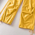 thumbnail image 6 of IROINNID Cargo Pants for Women Street Streamers Low Baggy Cargo Pants Personalized Multi-pocket Elastic Feet Dance Trousers,Yellow, 6 of 7