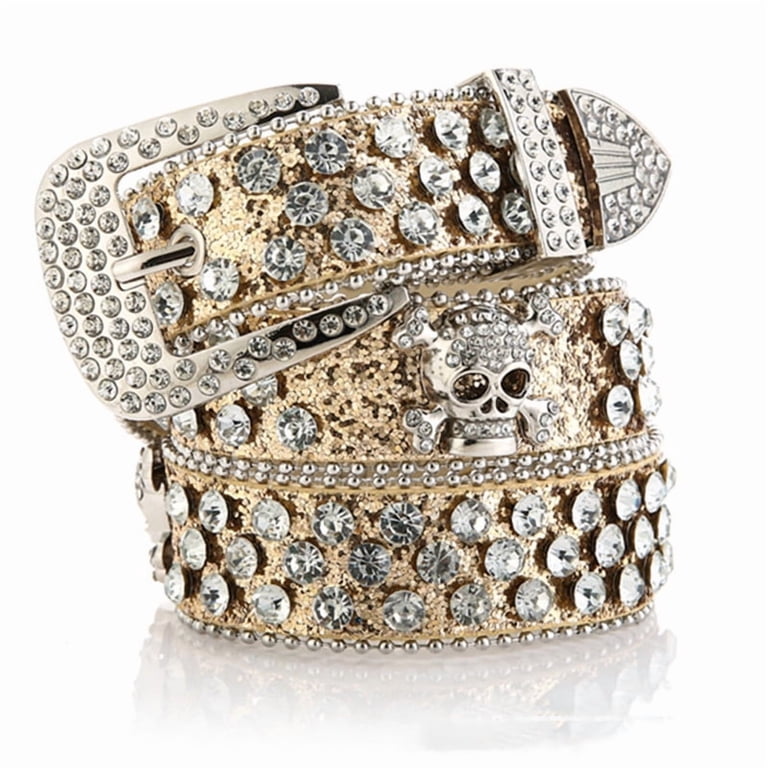 6923 Western Men Women Rhinestone Belts Bling Crystal Skulls Studded Western Men and Women Rhinestone Belts Bling Crystal Studded  main image 2