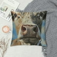 thumbnail image 2 of Brown Cow Throw Pillow Cover Head Oil Painting Animal Farm Chew Face Vivid Head Bovine Pet Hairy Pillow Case Inch Decorative Men Women Boy Girl Room Cushion Cover for Home Couch Bed, 2 of 5