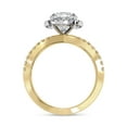 thumbnail image 4 of IGI Certified Lab Grown Diamond Engagement Ring | Center 7mm Cushion Cut Split Shank Halo Solitaire Wedding Anniversary Rings For Women 14k Yellow Gold | F-G, VS-SI Quality (2.25 Ctw) Ring Size-7.5, 4 of 7