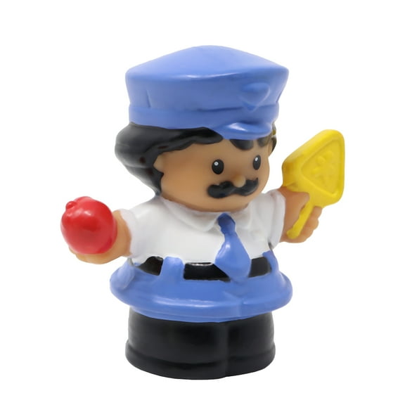 Replacement Part for Collectible Fisher-Price Little People School Bus Playset 77873 - Replacement Bus Driver or Crossing Guard Figure Holding Sign and Apple