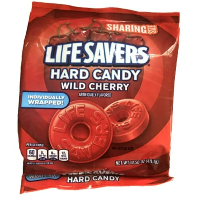 Generic Lifesavers Hard Candy Wild Cherry Sharing Size 14.5 Oz Each Bag  Individually Wrapped 3 Bags - Walmart.com