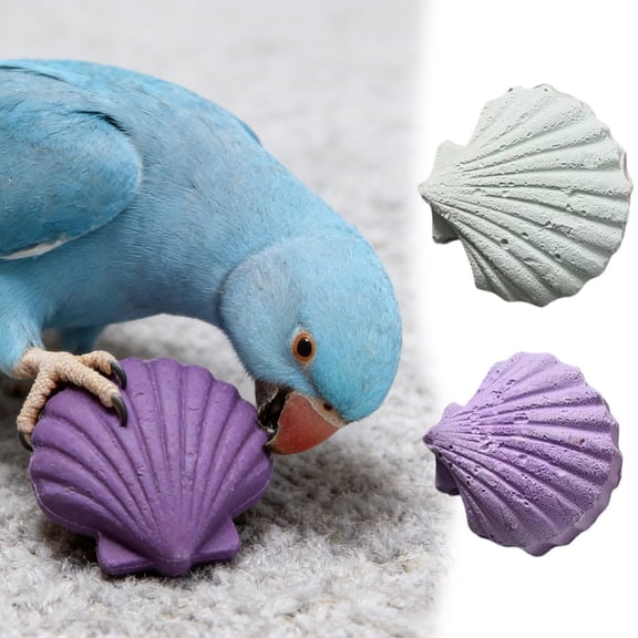 Parrot Chewing Toys (1PCS) Natural Stone Block Calcium Stone Bird Perch Cage Toys for Small and Medium Parakeets, Cockatiels, Conures, Budgies, Lovebirds(2 Styles Random)